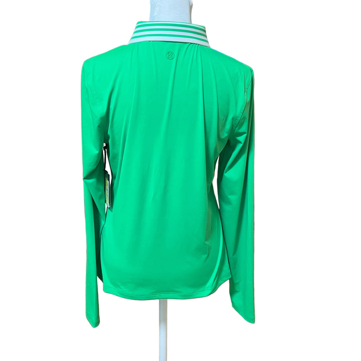 G/FORE Silky Tech Nylon 1/4 Zip Polo - Lime - Skorzie