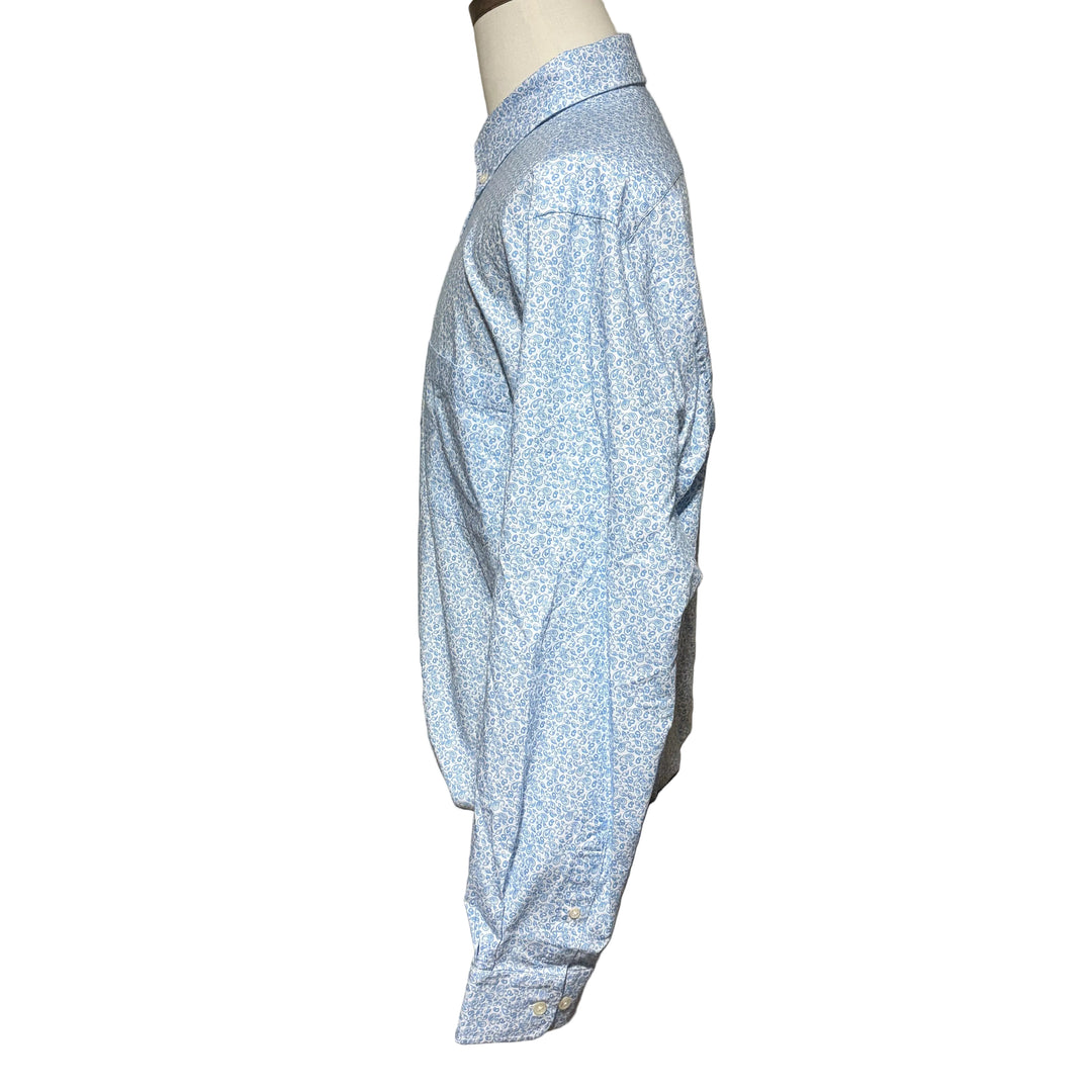 Turtleson Jude Paisley Oxford Polo - Luxe Blue - X-Large - Skorzie
