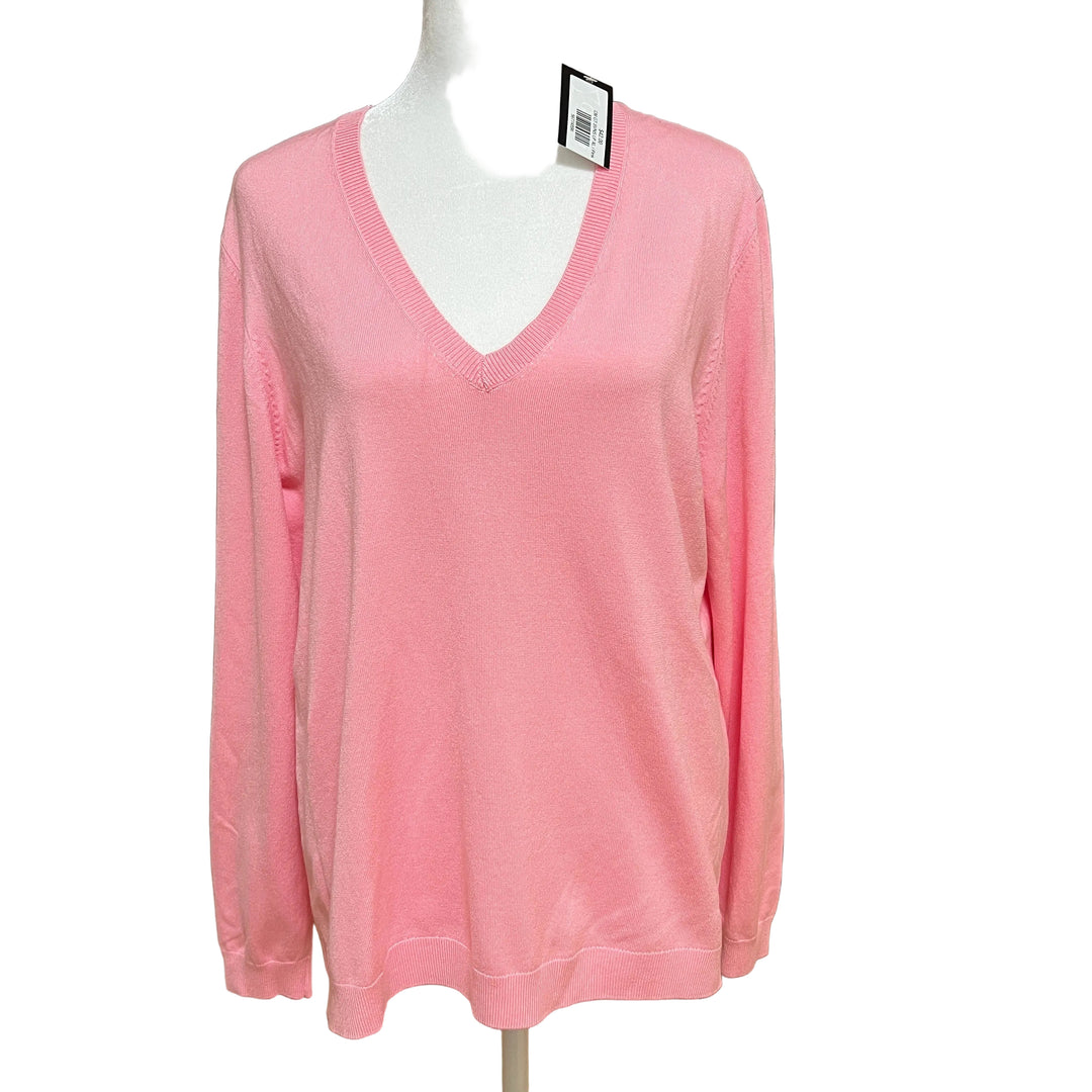 Golftini Stretch V-Neck Sweater (w/logo) - Light Pink - X-Large - Skorzie