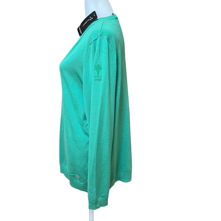 Golftini Stretch V-Neck Sweater (w/logo) - Kelly Green - X-Large - Skorzie