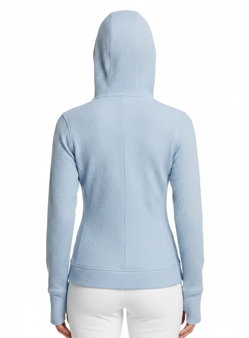 Straight Down Women's Jacket Highland Hooded (w/ logo) Blue Heather Size XS