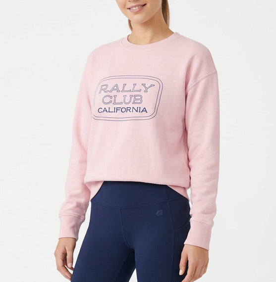 Rally Club Women's Sweatshirt "Rally Club California" Pink Size M (FINAL SALE ITEM)