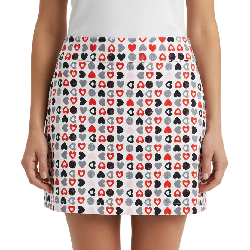 Swing Control Airspun Vented Skort 16" - Navy Hearts - 2 - Skorzie