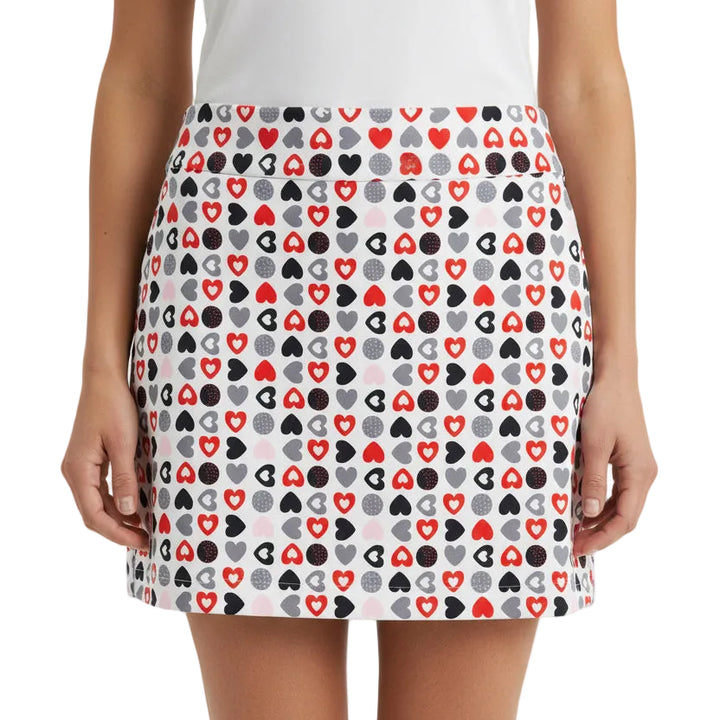 Swing Control Airspun Vented Skort 16" - Navy Hearts - 2 - Skorzie