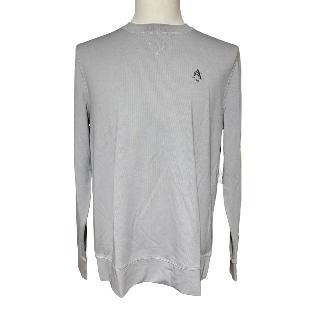 G/FORE Performance Pique Crewneck Layer (w/logo) - Light Grey - Skorzie