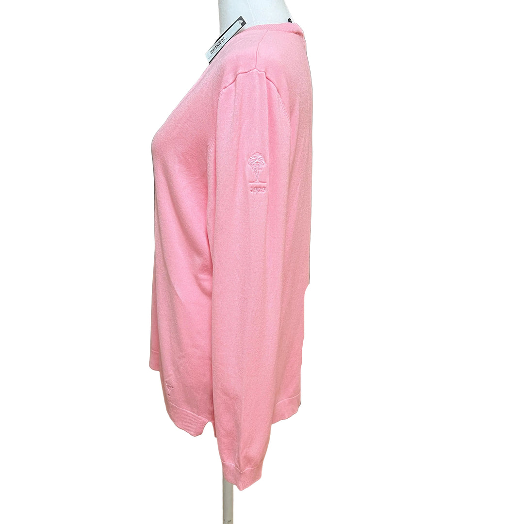 Golftini Stretch V-Neck Sweater (w/logo) - Light Pink - X-Large - Skorzie