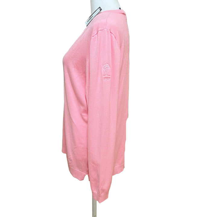 Golftini Stretch V-Neck Sweater (w/logo) - Light Pink - X-Large - Skorzie