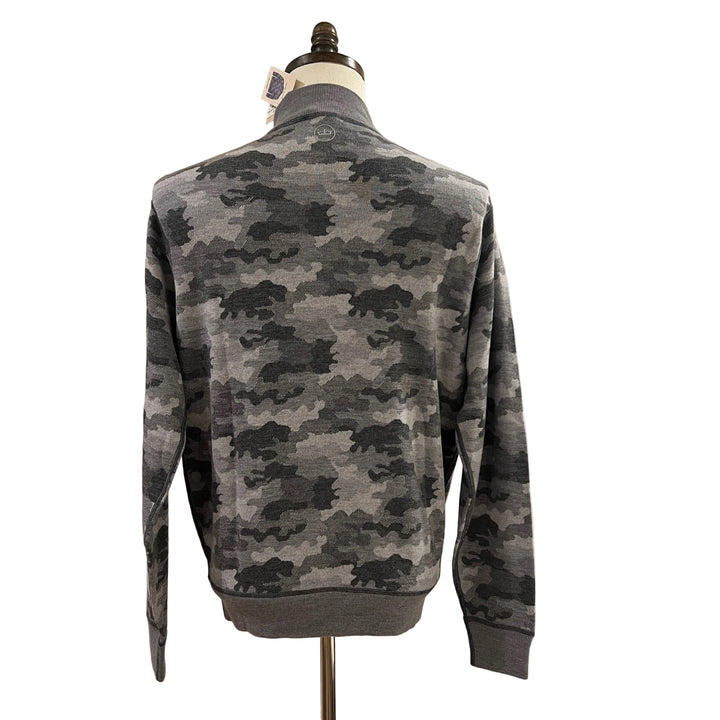 Peter Millar Alpine Reversible Full-Zip Cardigan - Gale Grey - Skorzie