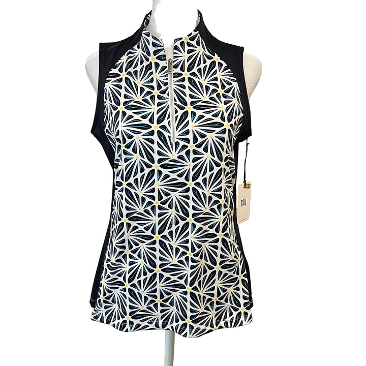 Tail Michi Sleeveless Funnelneck Top - Gemstone Geo