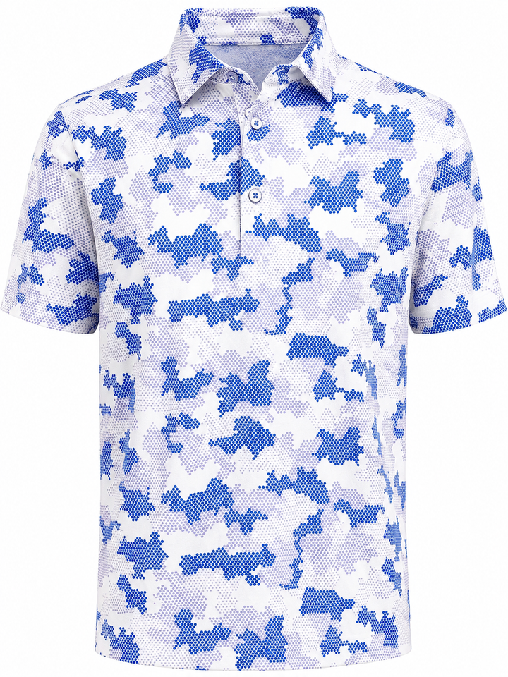Bobby Jones Performance Camo Print Jersey Polo - Lavender - Large