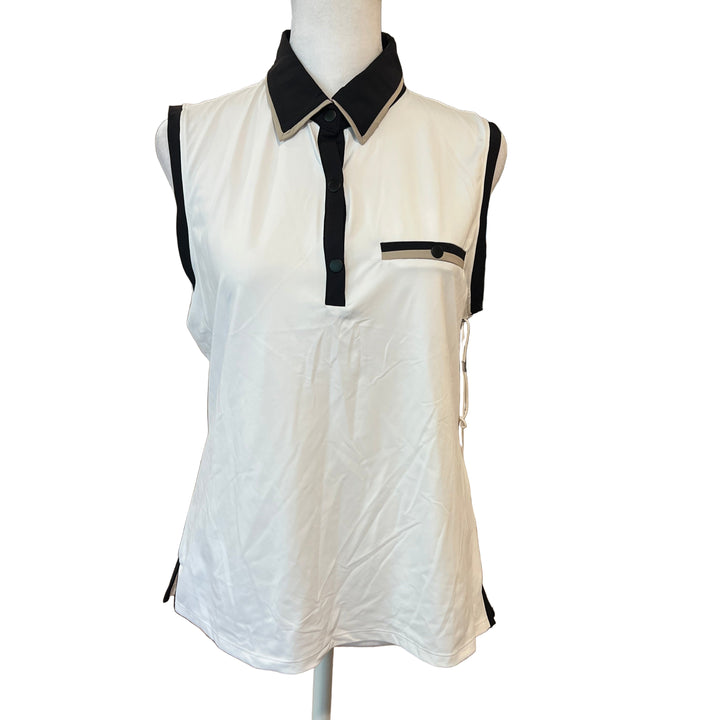 Kinona Sun Seeker Sleeveless Golf Top - White