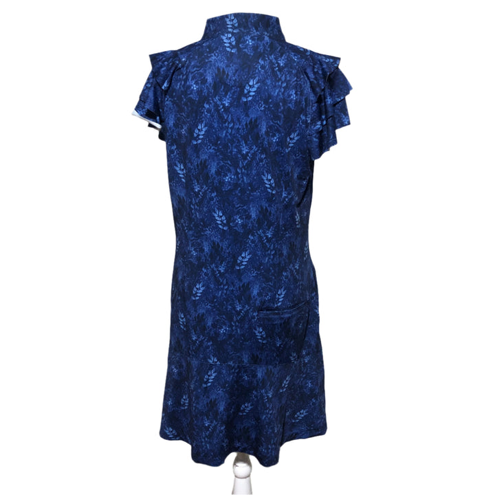 Greg Norman Winona Stretch Short Sleeve Dress - Marina - Medium - Skorzie