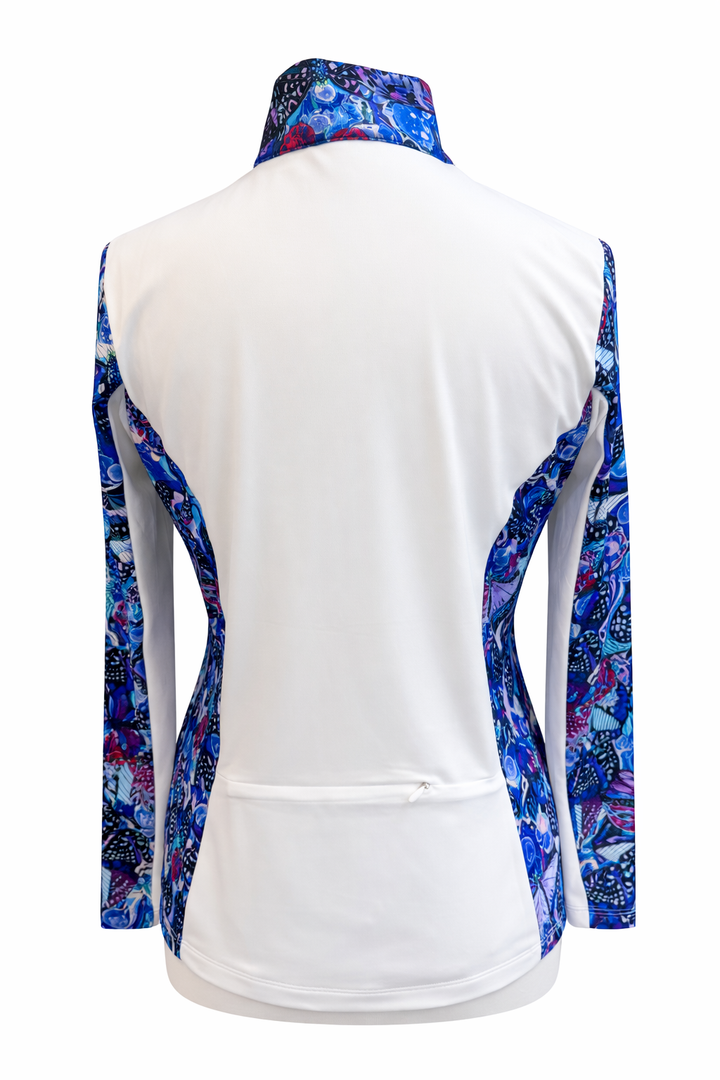 Amy Sport Katelyn Long Sleeve Top - Cotton Butterfly - Skorzie