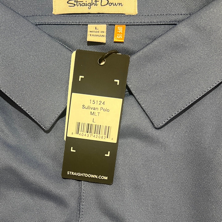 Straight Down Men's Golf Polo Sullivan Moonlight Size L