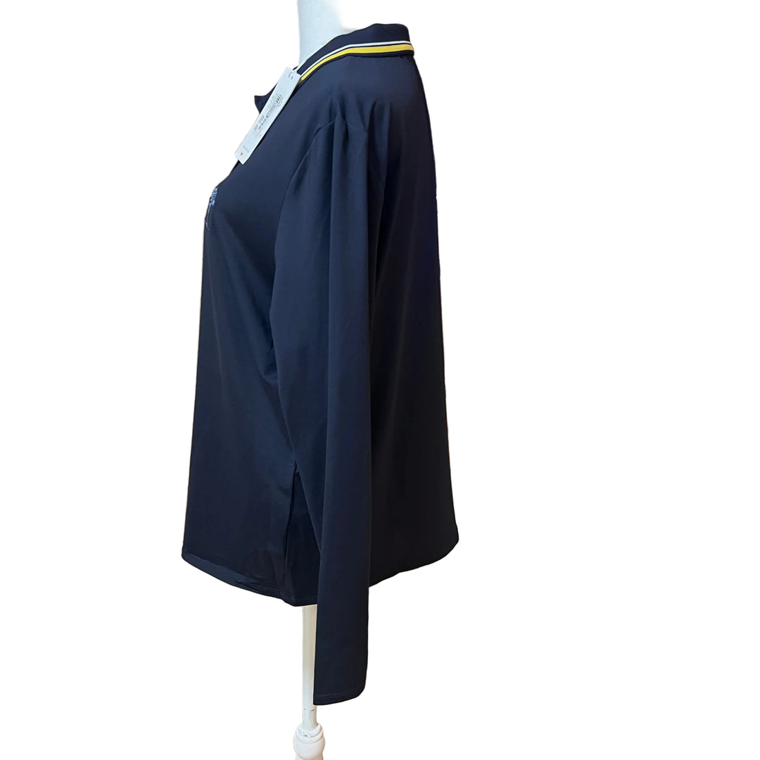 Swing Control Velocity LS Polo (w/ logo) - Navy - X-Large - FINAL SALE ITEM - Skorzie