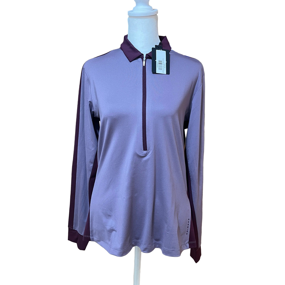 Dunning Moira Ventilated Long Sleeve Polo - Vintage/Plum - Medium - Skorzie