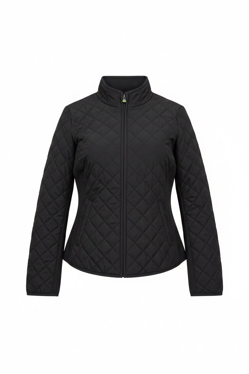 Swing Control Solid Quilted/Rib Jacket - Black - Small - Skorzie