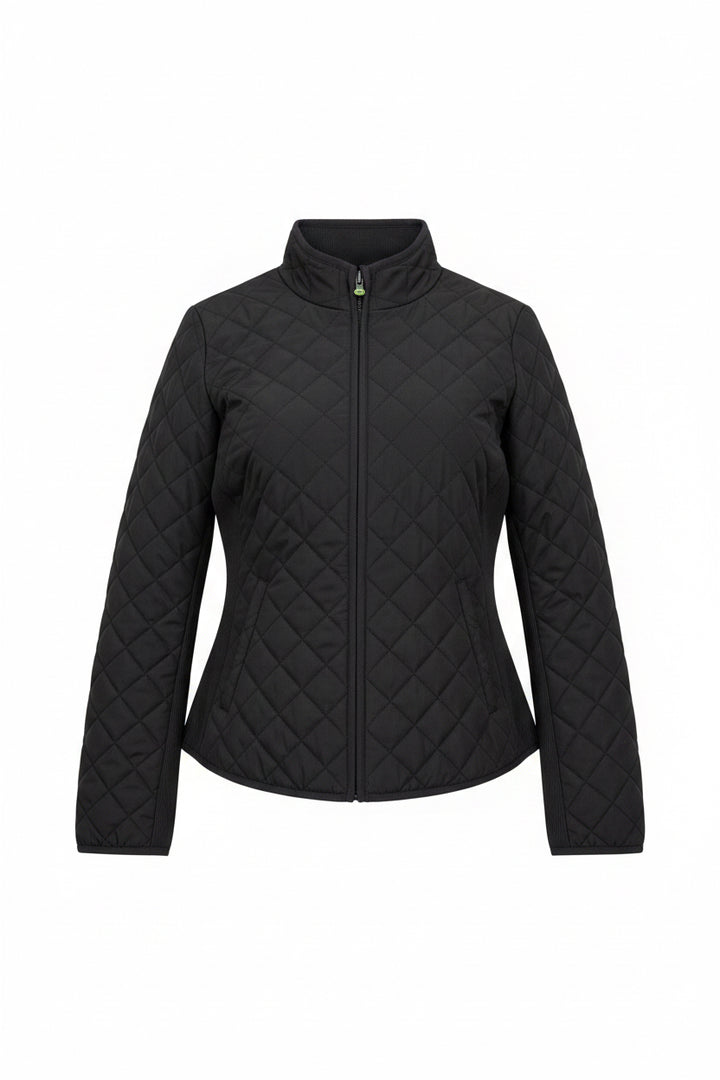 Swing Control Solid Quilted/Rib Jacket - Black - Small - Skorzie