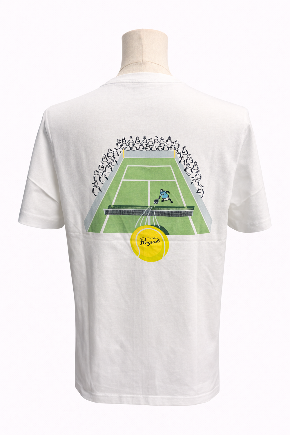 Penguin Tennis Graphic T-Shirt - White - Medium - Skorzie