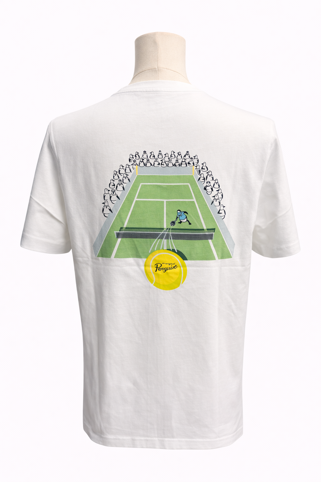 Penguin Tennis Graphic T-Shirt - White - Medium - Skorzie