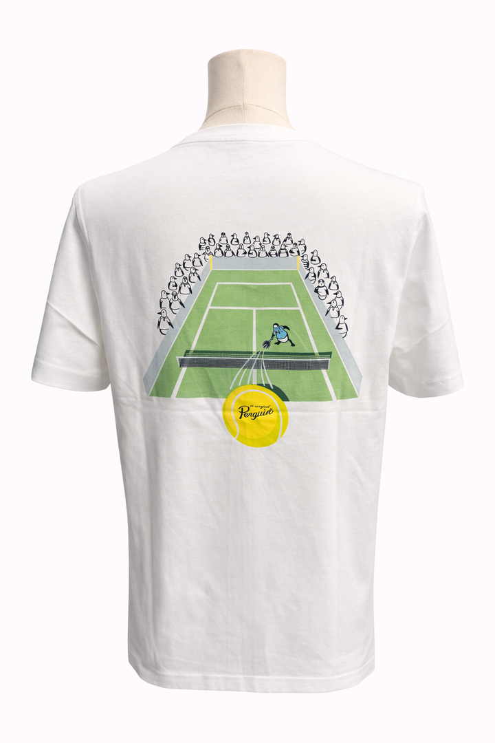 Penguin Tennis Graphic T-Shirt - White - Medium - Skorzie