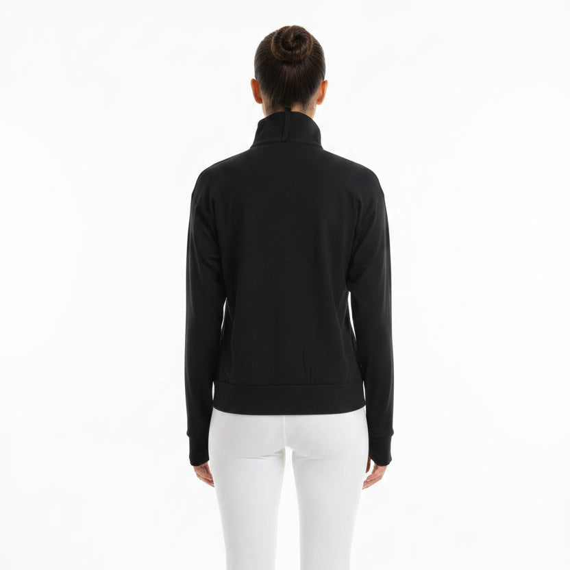 G/FORE Women's Pullover Quarter Zip Onyx Size S