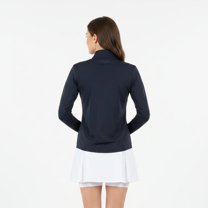 Bad Birdie Women's Golf L/S Polo Velocity (w/logo) Dark Navy Size XL