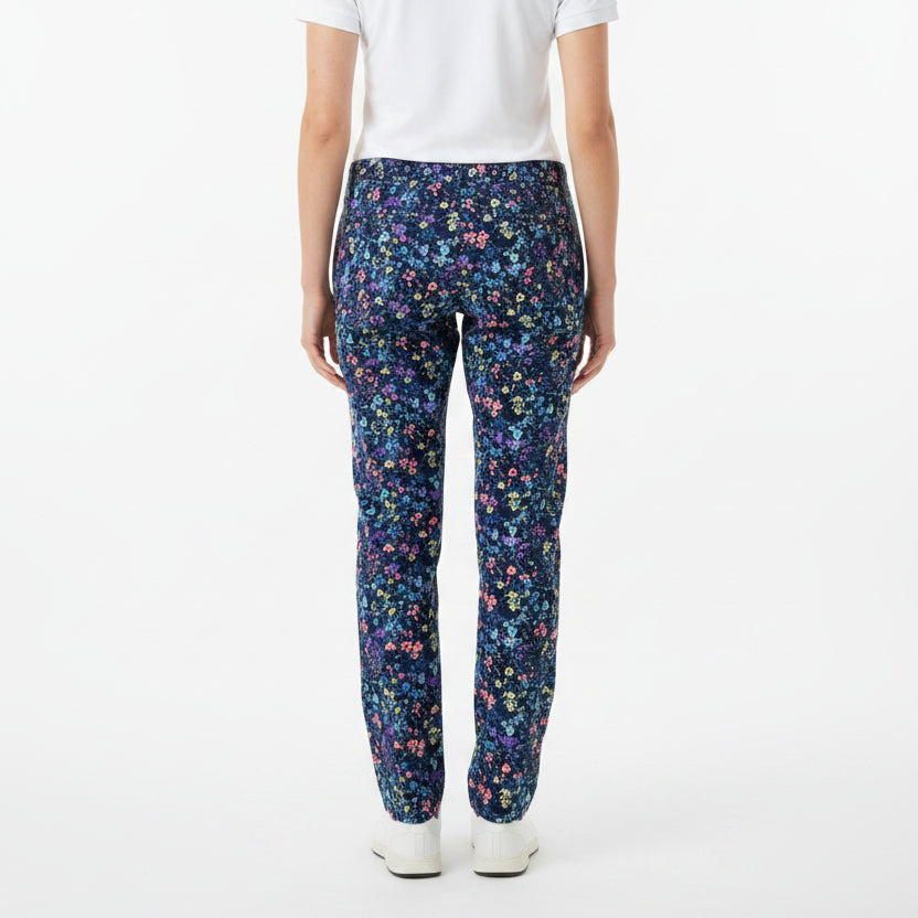 Kjus Women's Golf Pant Treg 27" Atlanta Blue/Limoncello Size XS