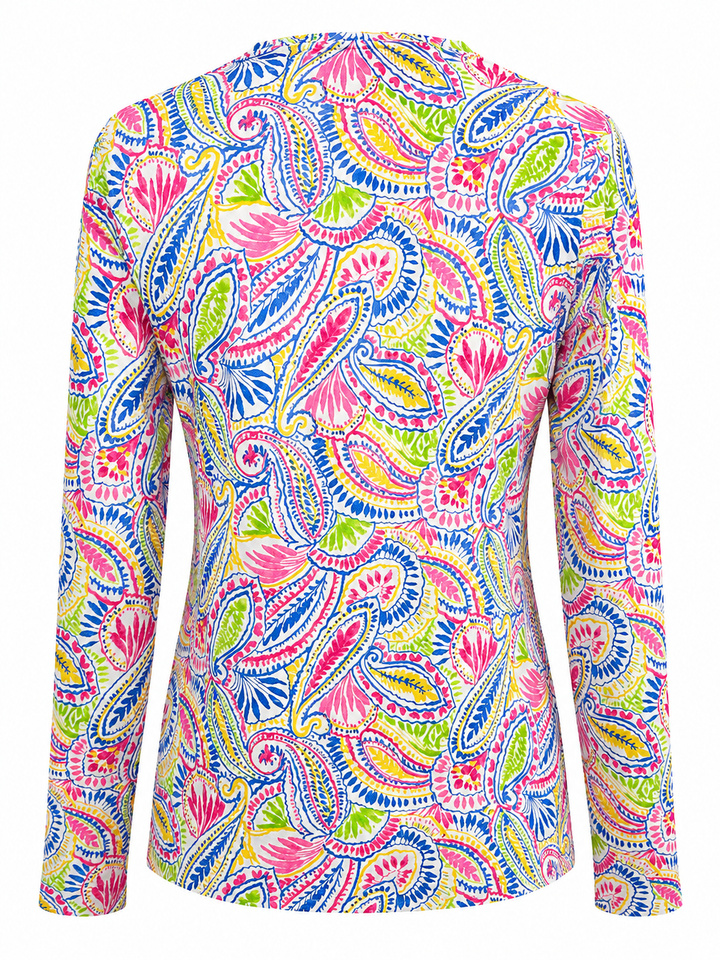 IBKUL Massie Long Sleeve Crew Neck Top - Pink