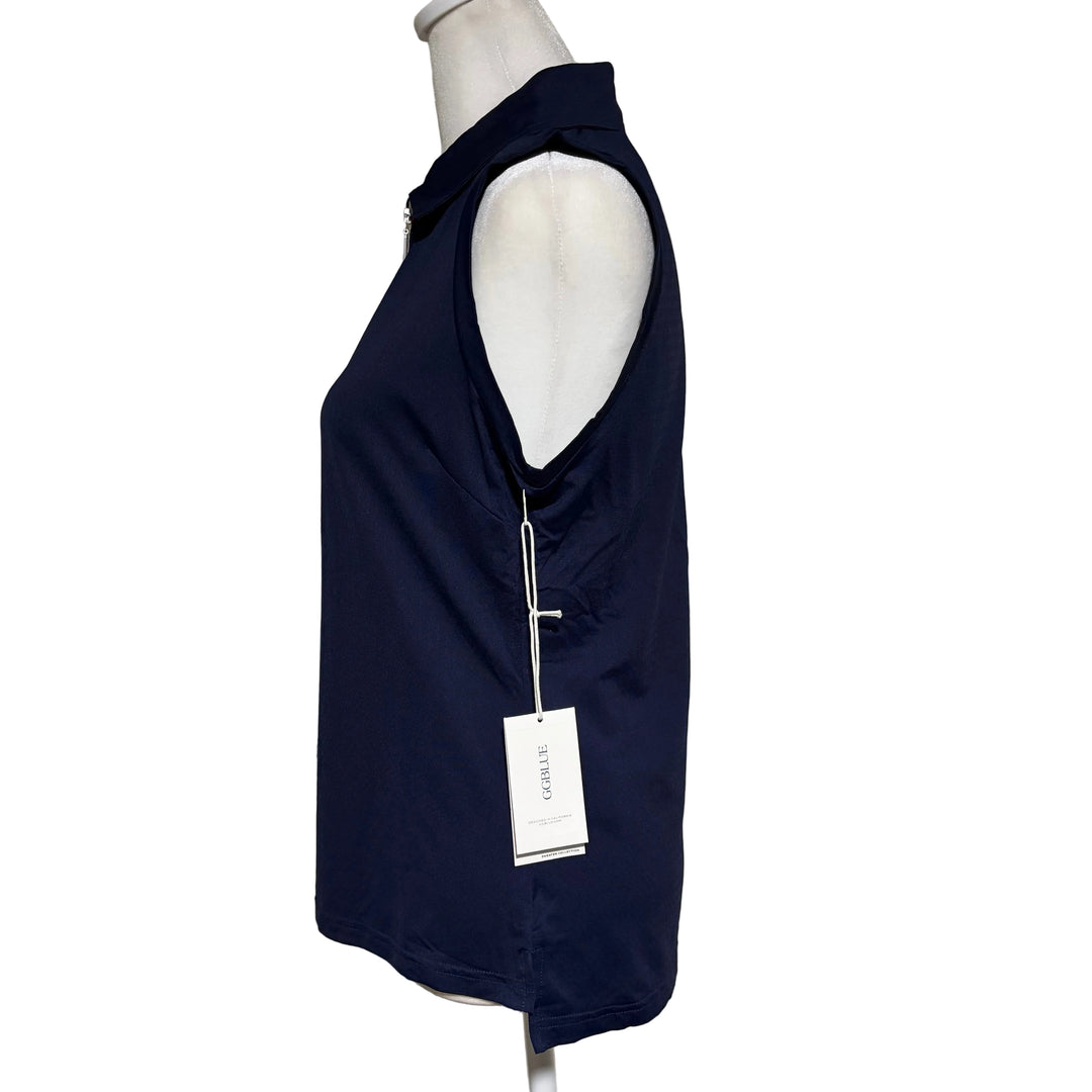 GGBlue Elina Ice Sleeveless Top - Navy - Small - Skorzie