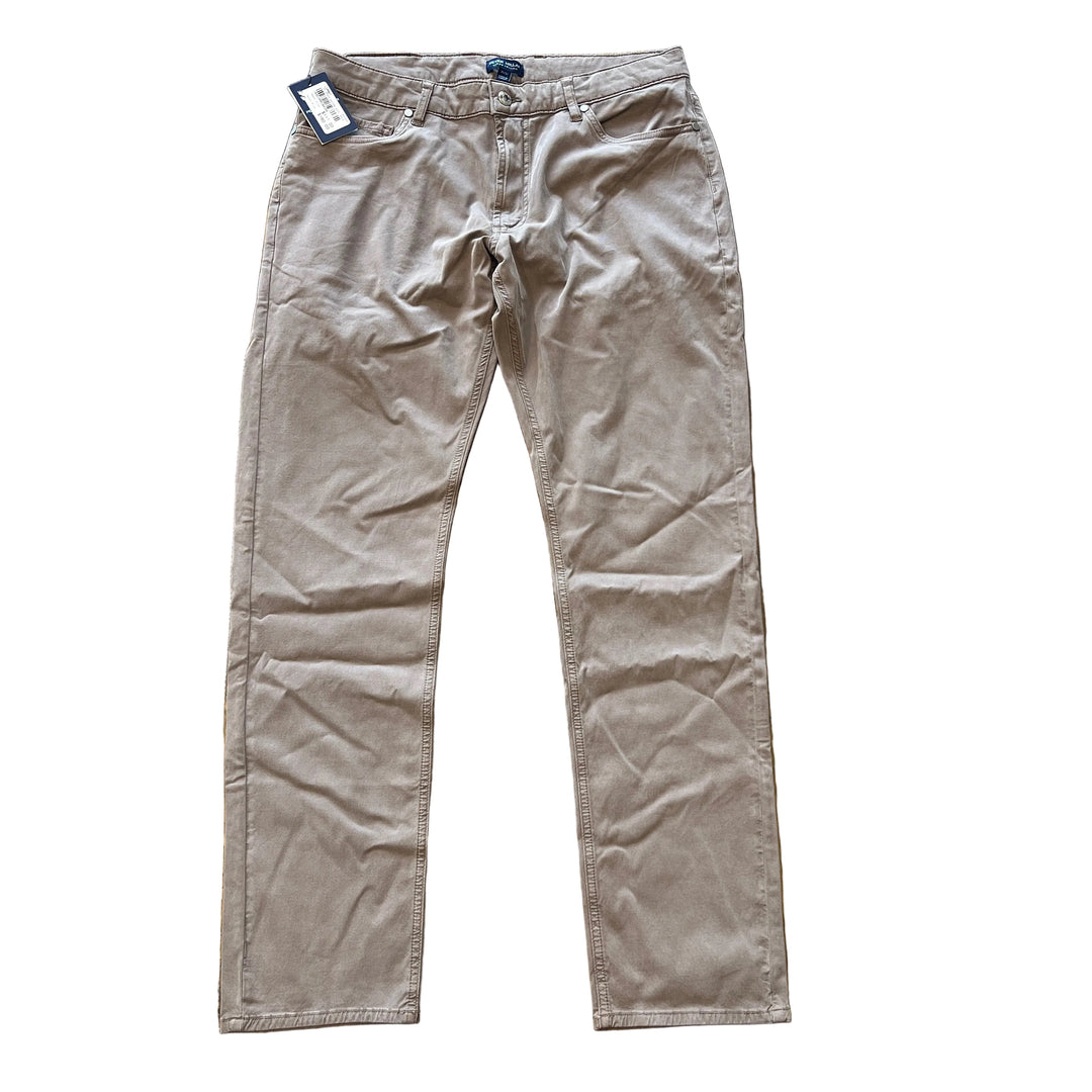 Peter Millar Wayfare Five-Pocket Pant - Nickel - Size 35x32