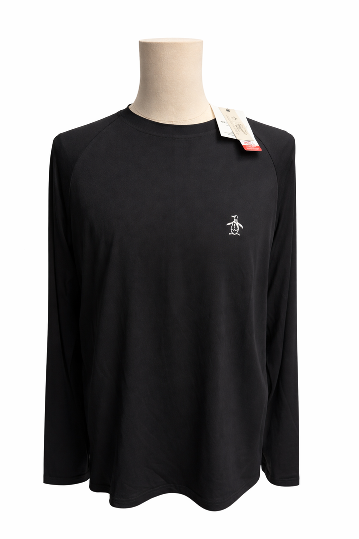 Penguin Long Sleeve Athletic Shirt - Black - Medium - Skorzie