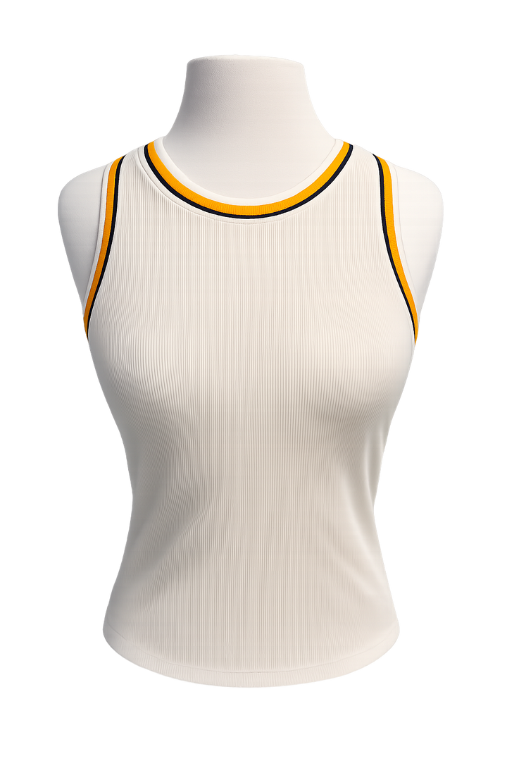The Upside Ballet Racerback Tank - Cream - Large - Skorzie
