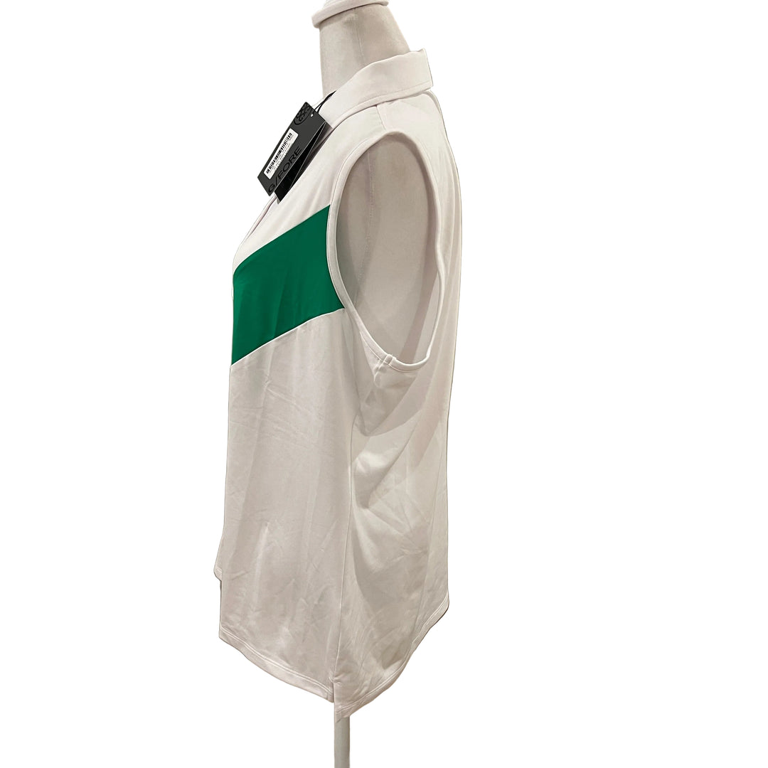 G/FORE V Tech Jersey Button S/L Polo - White - Skorzie