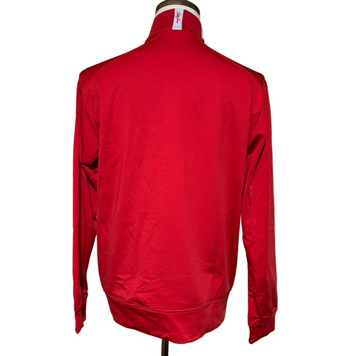 Bobby Jones Performance Scorecard 1/4 Zip Pullover - Cambridge Red - Medium - Skorzie