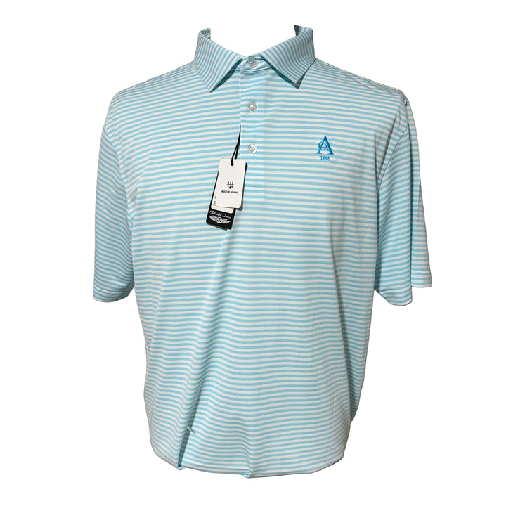 Straight Down Del Mar Stripe Polo (w/logo) - Tahoe