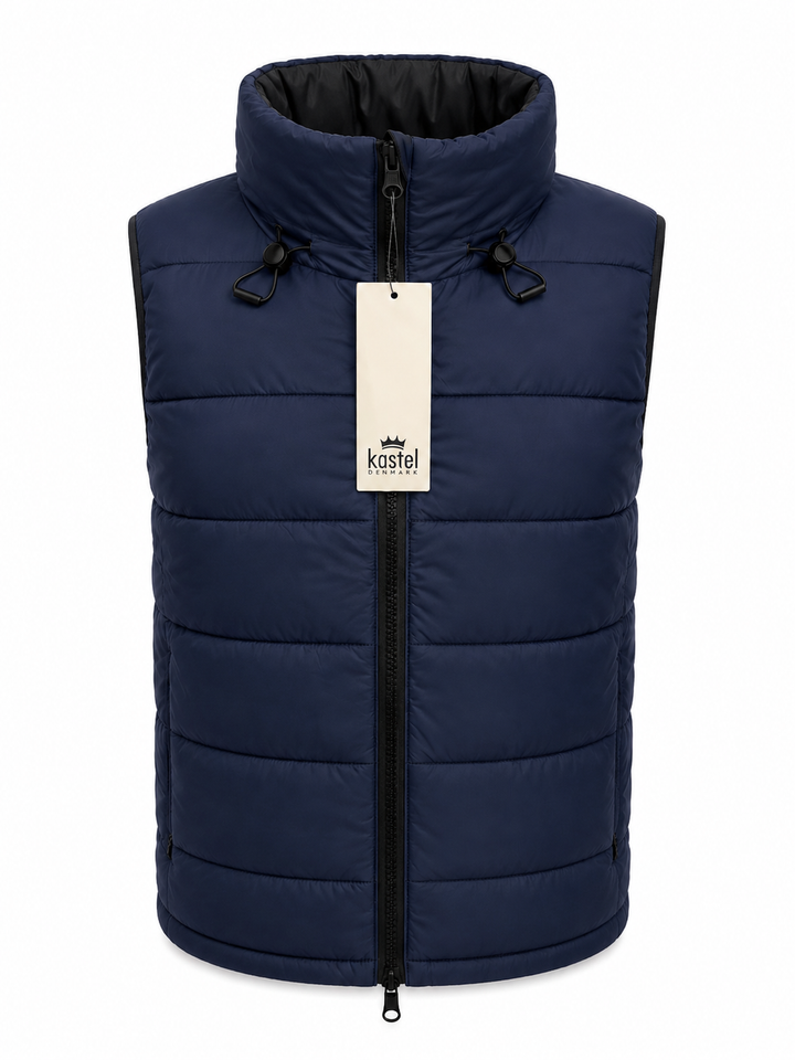 Kastel Denmark Reversible Full Zip Vest - Navy/Black - Skorzie