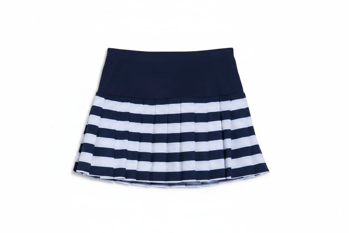 Penguin Womens Dana Pleated Striped Skort (14') - Black Iris