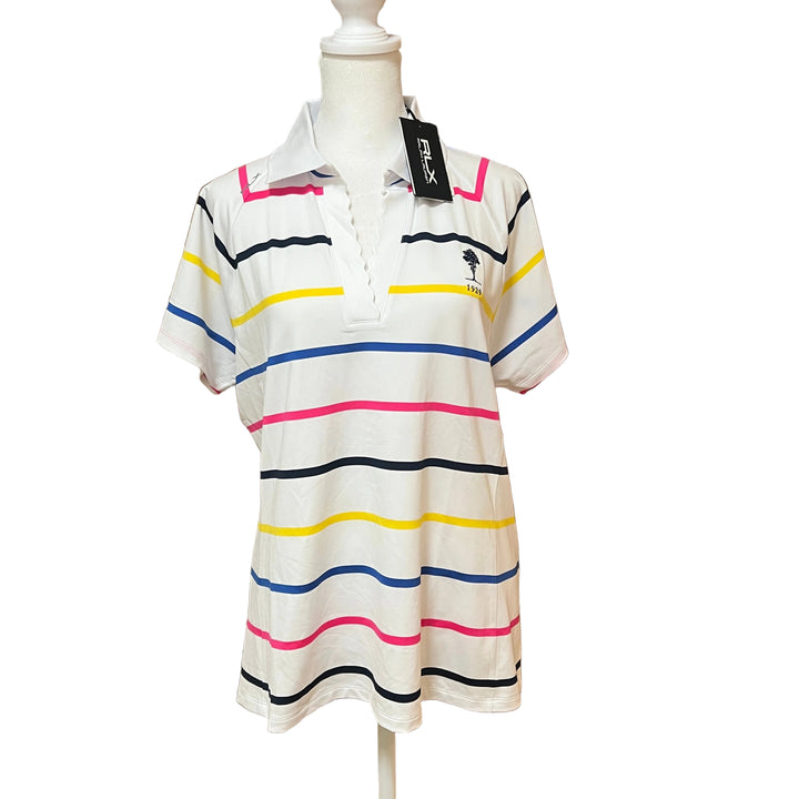 RLX Knit Polo (w/logo) - Colored Stripe - Skorzie