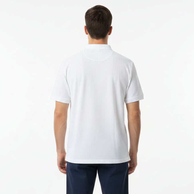 Original Penguin Men's Tennis Polo Seersucker White Size M