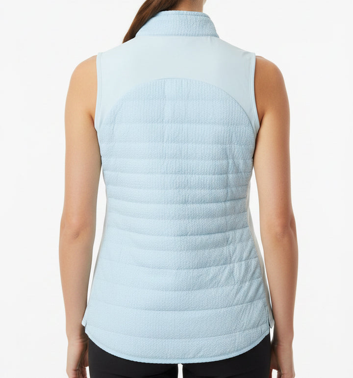 Peter Millar Women's Vest Fuse Seersucker Hybrid Sky Blue Size XS