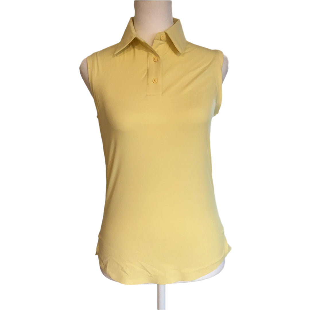 Rhone Course to Court Sleeveless Polo - Yellow - Skorzie