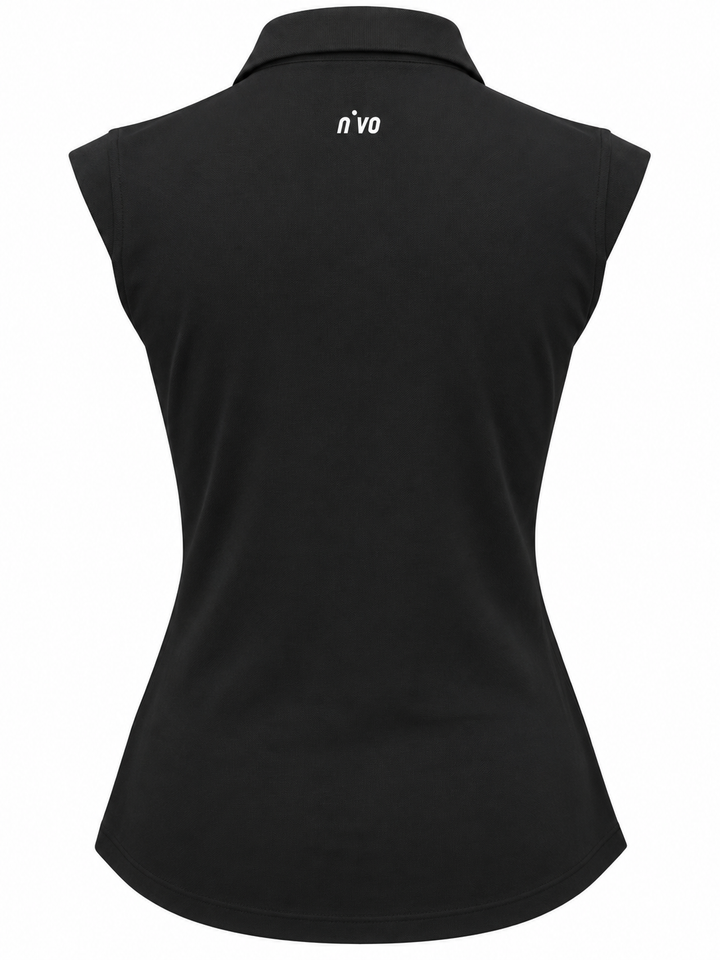Nivo Sport Sleeveless Nikki Golf Polo - Black