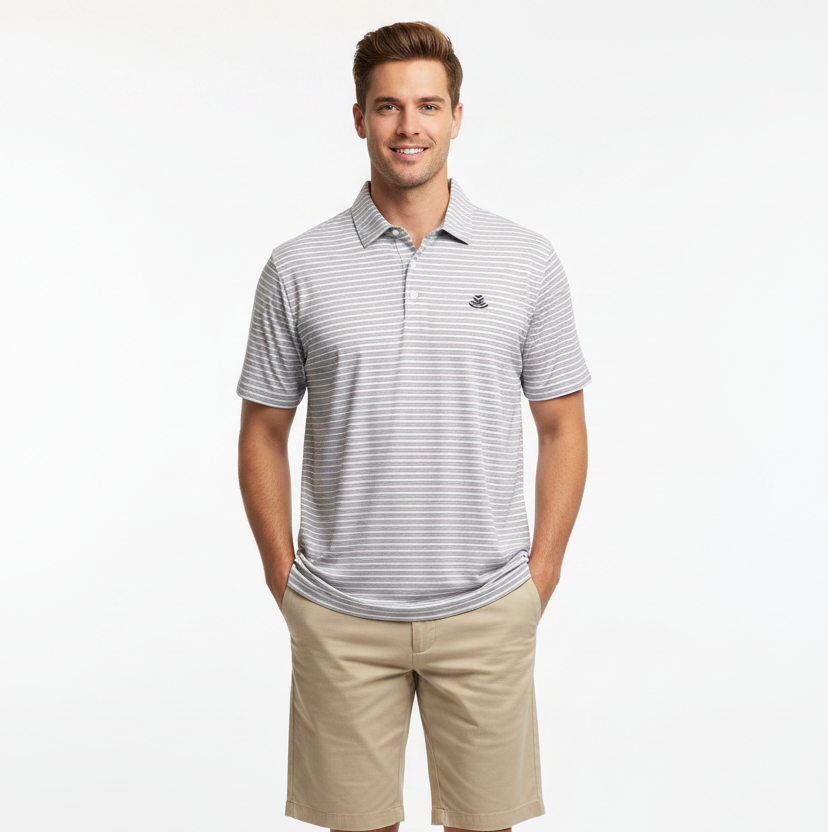 Anderson Ord Men's Golf Polo Brooks (w/logo) Eilish/Bluefin Size S