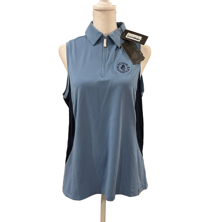 Kjus S/L Cool Recovery Polo (w/ logo) - Calm/Atlanta Blue - Large - Skorzie