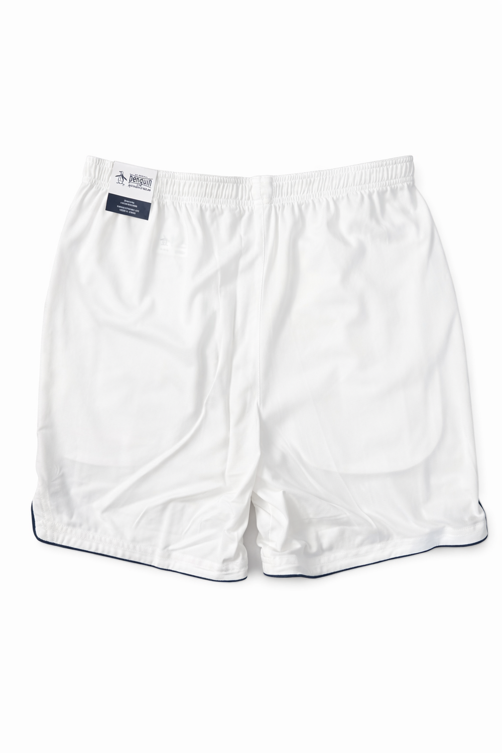 Penguin Men's White/Navy Tennis Shorts - Medium - Skorzie