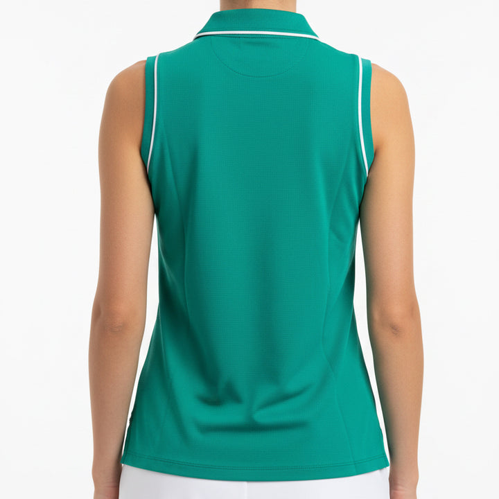 Original Penguin Women's Golf Polo Veronica Performance S/L Emerald Size S
