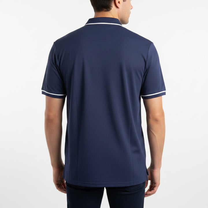 Original Penguin Men's Golf Pocket Polo Technical Earl Black Iris Size L