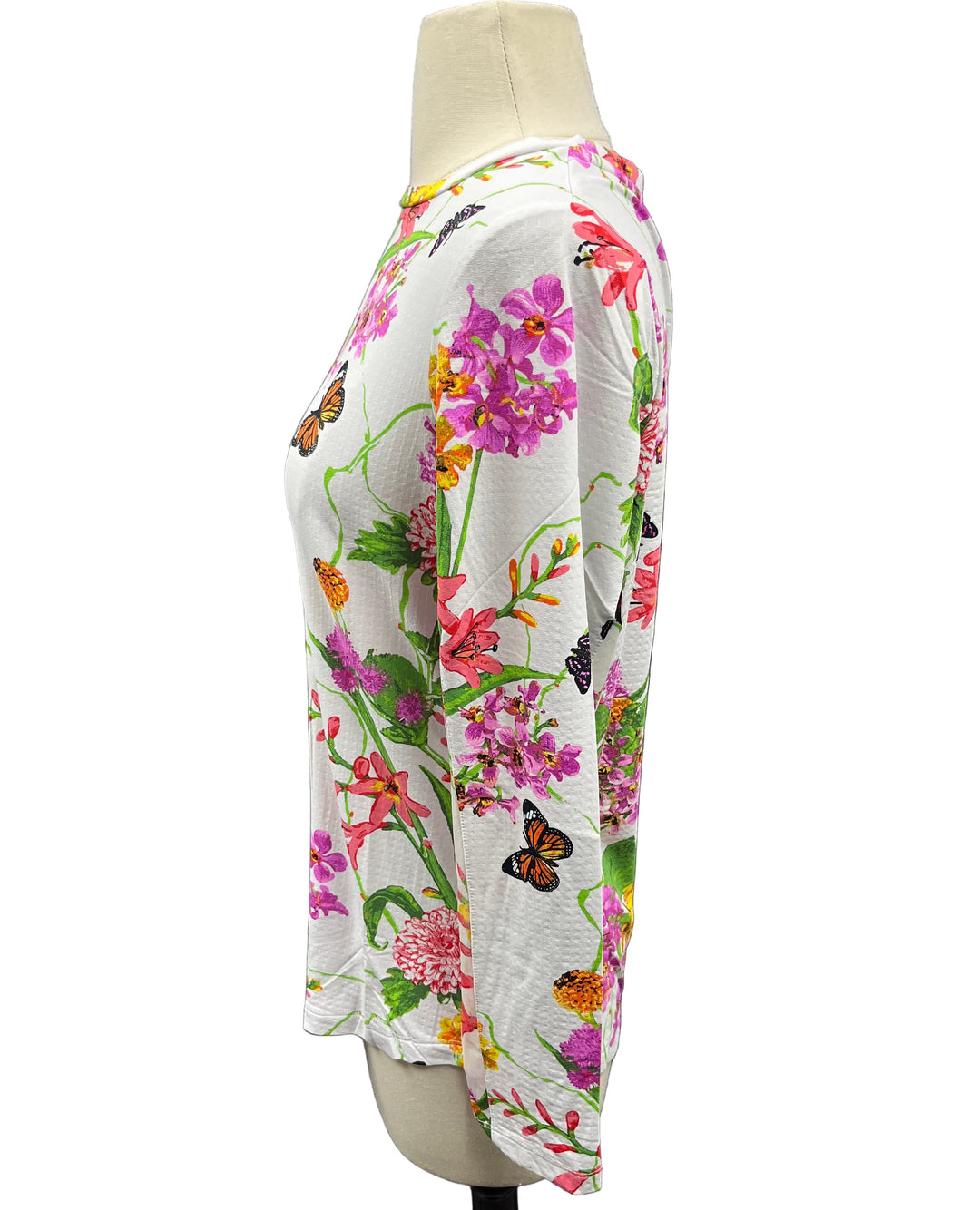 IBKUL Butterfly Crew Neck Top - White - Small - Skorzie