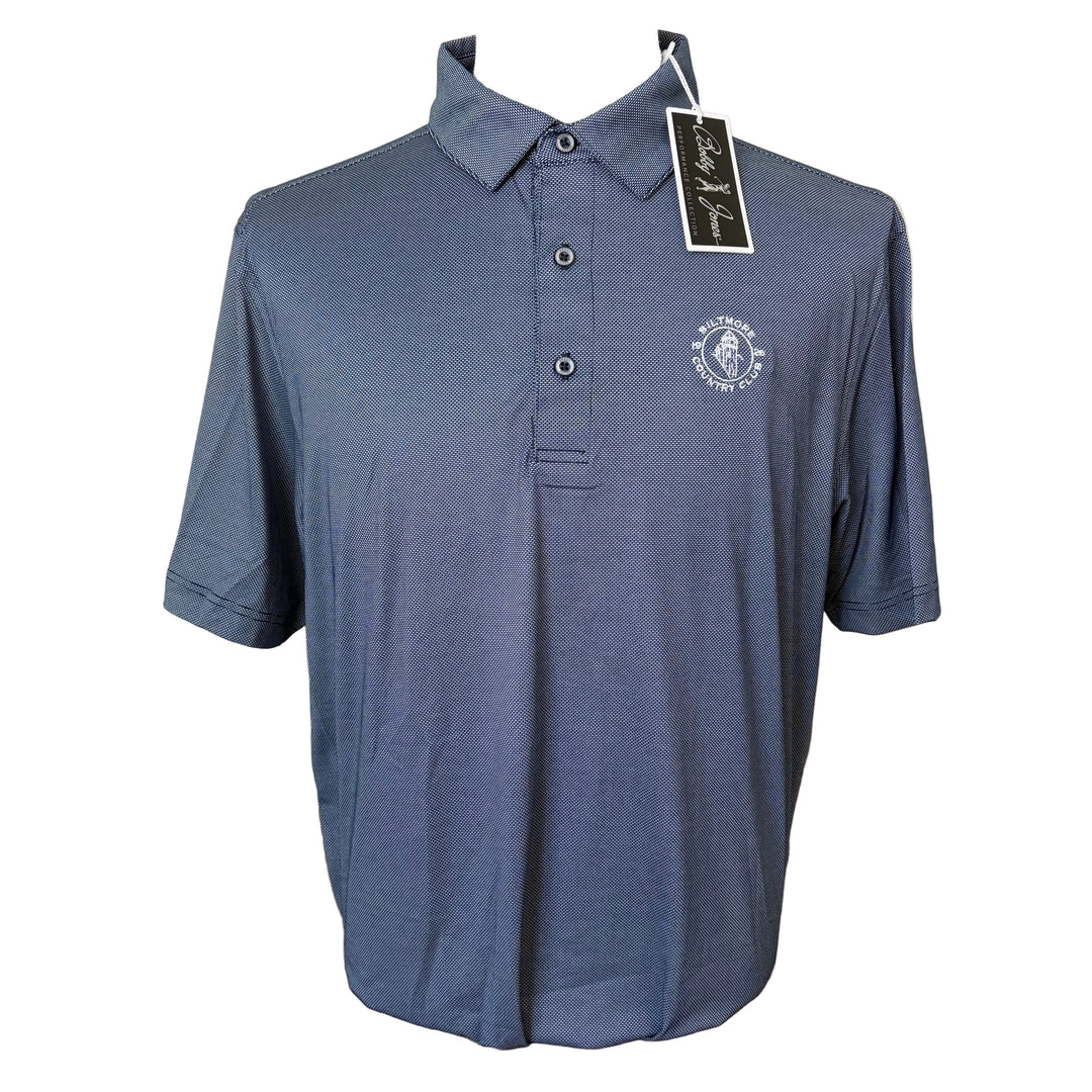 Bobby Jones Performance Dash Jacquard S/S Polo (w/ logo) - Summer Navy - Large - Skorzie